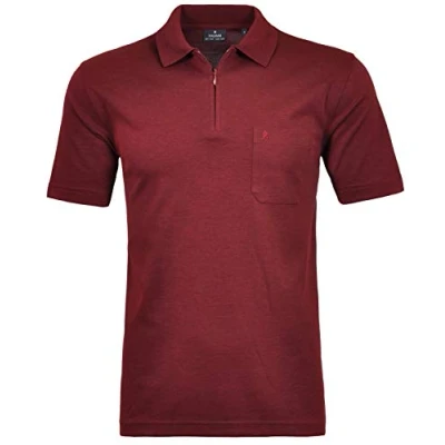 Abbildung von Ragman Herren Kurzarm Poloshirt, Rot, XL