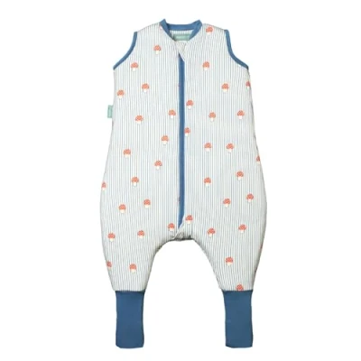 Abbildung von molis&amp;co Baby Schlafsack mit Füßen und Socke Ideal für Frühling Herbst Babyschlafsack Beinen 1 tog 100% Baumwolle (Oeko TEX 100), Premium Qualität Mushrooms (90 cm)