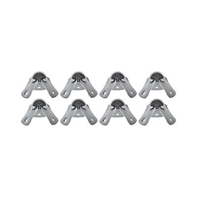 Abbildung von HMF 14950 09 Kugelecken Eckenschutz aus verzinktem Stahl 8 Stück 49 mm Silber