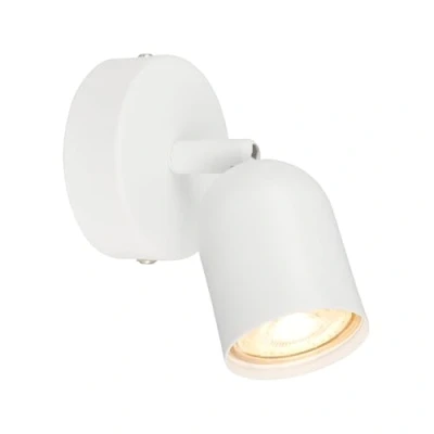 Abbildung von BRILONER Leselampe, Wandleuchte Innen, GU10, max. 9 Watt, Schwenkbar, Lampe, Wandlampe Wohnzimmerlampe, Bürolampe, Flurlampe, Leseleuchte, 13x8x8,5 cm (LxDxH), Weiß Metall