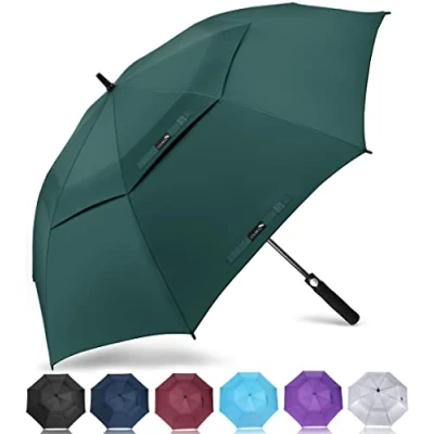 Abbildung von ZOMAKE Regenschirm Sturmfest Groß,XXL Golf Umbrella Stockschirm mit Auf Zu Automatik für Herren Damen Travel Schirm Tragegurt(Dunkelgrün)