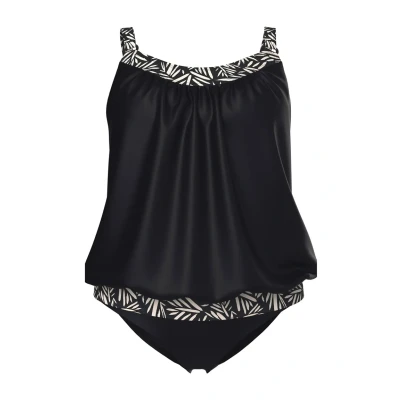 Abbildung von Ulla Popken Damen große Größen Übergrößen Plus Size Tankini, Enya, DG, Blätter