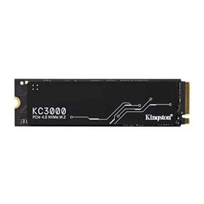 Abbildung von Kingston KC3000 PCIe 4.0 NVMe M.2 SSD Hochleistungsspeicher für Desktop und Laptop PCs SKC3000S/512G, Schwarz, 512GB