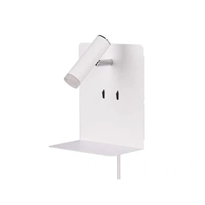 Abbildung von LED Wandlampe Element mit Ablage weiß matt