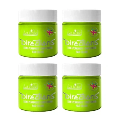Abbildung von La Riche Directions Semipermanente Haarfarbe 100 ml Dose 4 Packung (Fluorescent Green)