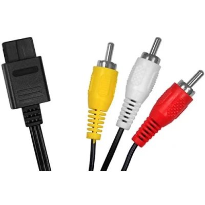 Abbildung von Eaxus® Video AV Kabel Geeignet für SNES, N64, GC Super Nintendo, Nintendo 64, GameCube 1,75 Meter TV