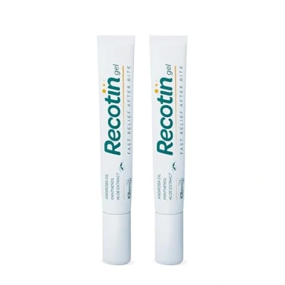 Abbildung von RECOTIN Mückenstich Gel 40ml 100% natürliche Wirkstoffe 2x Insektenstichheiler Stichheiler Salbe gegen Juckreiz nach Mückenstichen Afterbite für die Familie