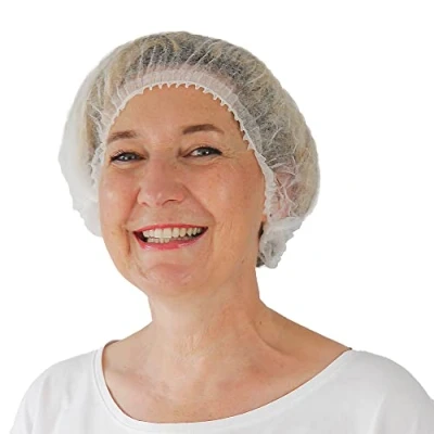 Abbildung von ARNOMED Haarnetz, OP Haube aus Einwegstoff Weiß, Einweg Haarnetze 100 Stk für die Küche oder Zahnarzt, Hygienezubehör Medizin, Kopfhauben 52cm, Haarnetz Männer/Frauen, Hair Cover