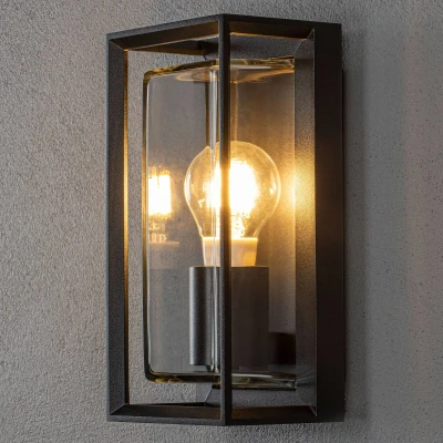 Abbildung von Konstsmide Wandleuchte Brindisi schwarz Outdoor E27 Max 20 7874 750, 13x26x26cm