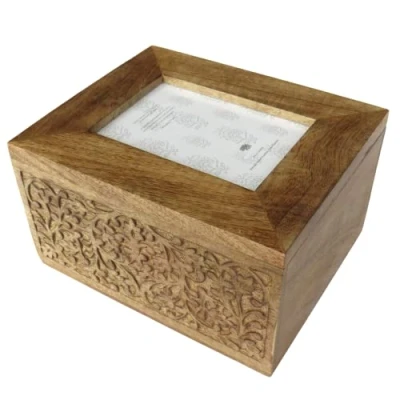 Abbildung von Purity Style Erinnerungsbox aus Holz, mit integriertem Bilderrahmen für Erinnerungen