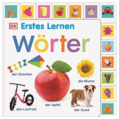 Abbildung von Erstes Lernen. Wörter: Pappbilderbuch mit Griff Register und über 300 Fotos ab 1 Jahr