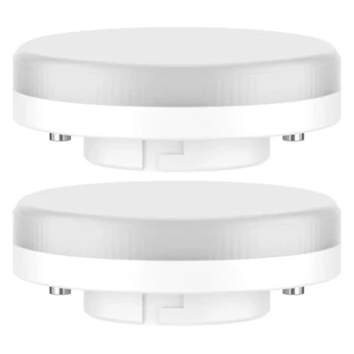 Abbildung von ledscom.de 2 Stück GX53 LED Leuchtmittel, warmweiß (2700 K), 6,2 W, 509lm, 97, matt