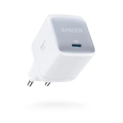 Abbildung von Anker Nano II 65W USB C Ladegerät Netzteil mit Schnellladeleistung, GaN Technologie, Kompatibel MacBook Pro/Air, Galaxy S20/S10, iPhone 12/Pro/Mini, iPad Pro, Pixel (Weiß)