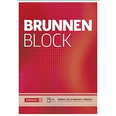 Abbildung von Baier &amp; Schneider Brunnen Briefblock / Schreibblock Der Block (A4, kariert, 50 Blatt, 70 g/m², 2 fach gelocht)
