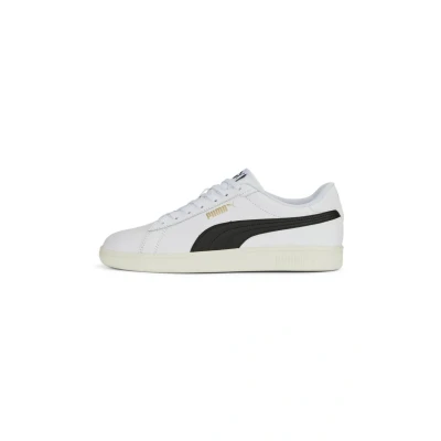 Abbildung von Puma Smash 3.0 Unisex Sneaker low, Größe: 46, White black gold frosted ivory Leder/synthetik