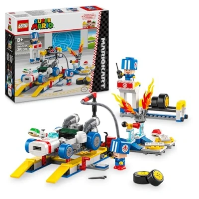 Abbildung von LEGO Super Mario: Mario Kart Toads Werkstatt, Nintendo Charakter, anpassbares Spielzeug, Abenteuer Spielset, Geschenk für Jungen, Mädchen und Gamer ab 8 Jahren 72035
