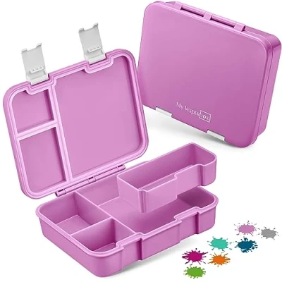Abbildung von My Vesperbox Jin Bento Box Kinder Lunchbox extrem robust Brotdose Brotbox ideal für Kindergarten und Schule (Rosa)