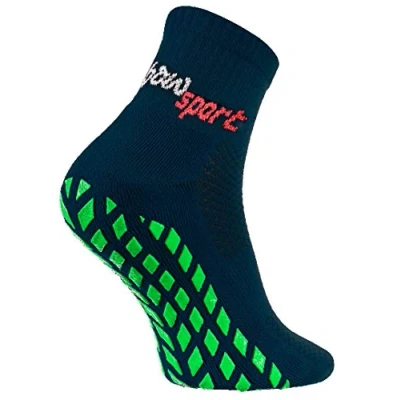 Abbildung von Rainbow Socks Neo ABS Sport Damen Herren Neon Sneaker Stopper Socken 1 Paar Blau Größen 44 46