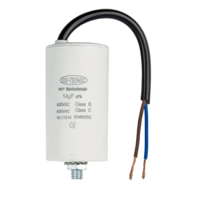 Abbildung von Kondensator Anlaufkondensator Motorkondensator Arbeitskondensator Kabel 14µF 450V
