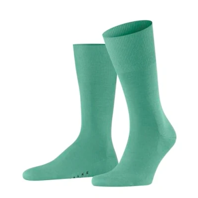 Abbildung von FALKE Herren Socken Airport M So Wolle Baumwolle einfarbig 1 Paar, Türkis Ocean Green 7506, 39 40