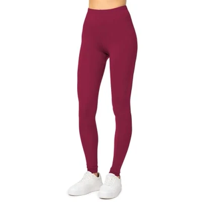 Abbildung von Merry Style Damen Lange Leggings aus Viskose MS10 143 (Weinrot, M)