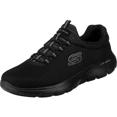 Abbildung von Skechers Herren Summits Sneaker, Black Mesh Trim, 39 EU