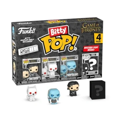 Abbildung von Funko Bitty Pop! GoT Jon Snow 4pkund eine Überraschungs Mini Figur 0.9 Inch (2.2 cm) Game of Thrones Sammlerstück Stapelbares Display Regal Inklusive Geschenkidee Party Tüten Strumpf