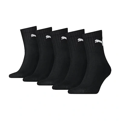 Abbildung von Puma Unisex Short Crew (5 Pack) Socks, Schwarz, 35 38 EU