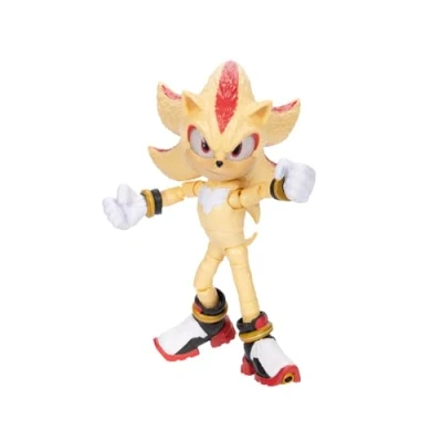 Abbildung von Sonic The Hedgehog 3 Movie Super Shadow Actionfigur von Jakks Pacific, 13 cm groß, hochbeweglich für Jungen/Mädchen, offiziell Lizenziertes Movie, empfohlen ab Jahren