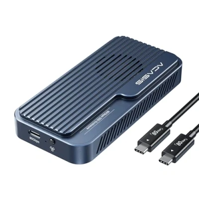 Abbildung von ACASIS 80Gbps M.2 Nvme SSD Enclosure, with Cooling Fan, Enclosure Compatible Thunderbolt5/USB4 V2.0, MacBook PRO M4/M4 and M4 Max, Mac mini (TBU 501 EU)