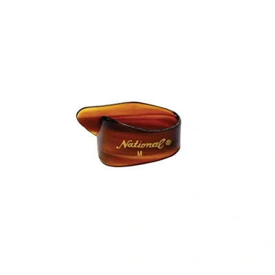 Abbildung von D&#039;Addario National Celluloid Thumb Picks, Medium Schildpatt 4er Pack