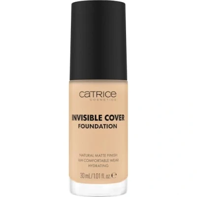 Abbildung von Catrice Invisible Cover Foundation, Nr. 010W, Nude, feuchtigkeitsspendend, langanhaltend, natürlich, für trockene Haut, vegan, ölfrei, ohne Parabene, Mikroplastikpartikel, 1er Pack (30ml)