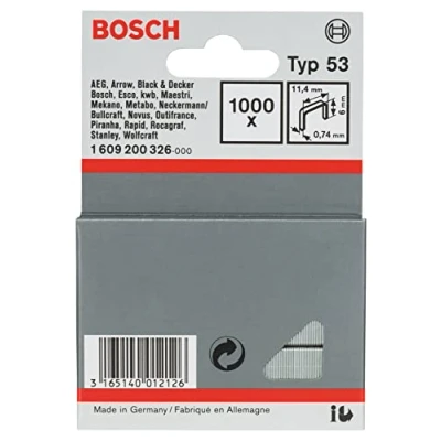Abbildung von Bosch Accessories Professional Zubehör 2609200209 Feindrahtklammer Typ 53 11,4 x 0,74 6 mm