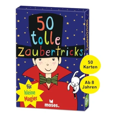 Abbildung von Moses 42777699 50 tolle Zaubertricks für kleine Magier Kinderbeschäftigung Kartenset, White