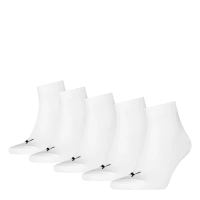 Abbildung von PUMA Unisex Plain Quarter, White New, 43/46 (5er Pack)