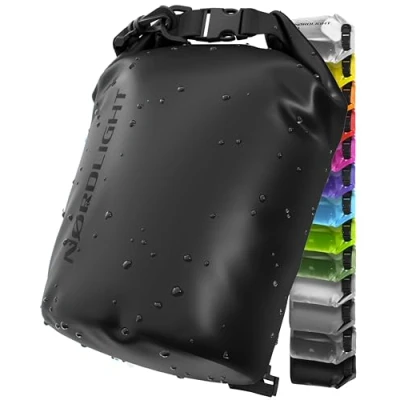 Abbildung von Nordlight Dry Bag 30L Wasserdichter Beutel (Schwarz) Packsack Mit Roll Top Verschluss Und Schultergurt Schwimmen, Baden, Strand, Kanu, Stand Up Paddling, Tauchen