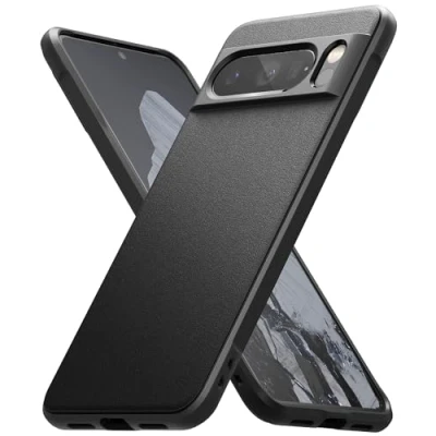 Abbildung von Ringke Onyx Case Kompatibel mit Google Pixel 8 Pro Hülle, Verbesserte Griffigkeit Rutschfestes Mattierte TPU Handyhülle für 5G (2023) Black