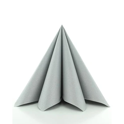 Abbildung von Sovie Linclass Airlaid Servietten Silber 50 Stück hochwertige Einwegservietten 40 x cm Reißfest, Saugstark &amp; Formstabil ideal für Hochzeit Partys
