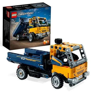 Abbildung von LEGO 42147 Technic Kipplaster Spielzeug, 2in1 Set mit Konstruktions Modell und Bagger technisches Geschenk für Jungen Mädchen ab 7 Jahre