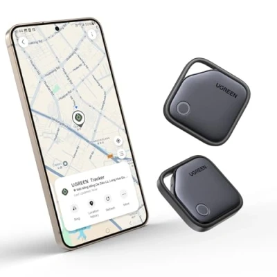 Abbildung von UGREEN FineTrack S Kompatibel mit Samsung SmartThings, Smarttag 550 Tagen Batterielaufzeit, Rückwärtssuche des Handys, 7 Tage Verlaufsverfolgung, Bluetooth Tracker für Galaxy Handy (2 Stück)
