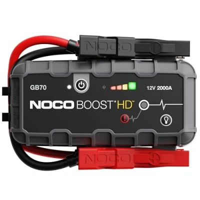 Abbildung von NOCO Boost HD GB70 2000A 12V UltraSafe Starthilfe Powerbank, Auto Batterie Booster, Tragbare USB Ladegerät, Starthilfekabel und Überbrückungskabel für bis zu 8,0L Benzin 6,0L Dieselmotoren