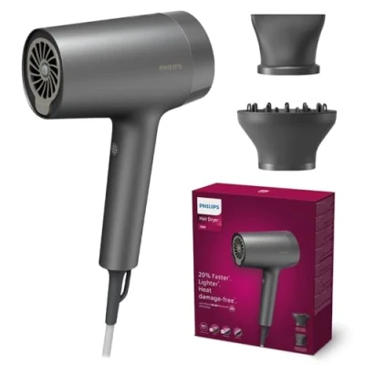 Abbildung von Philips Haartrockner der Serie 7000, mit Leichtigkeit trocknen und stylen, ThermoShield Advanced Technologie, mineralische Ionen, Düse Diffusor, 1.800 W (Modell BHD713/10)