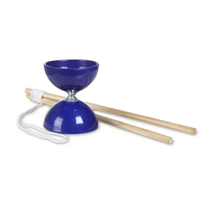 Abbildung von BS Toys Diabolo Spiele Koordination Kompaktes Outdoor Spiel Draussen spielzeug Kinder Geeignet ab 6 Jahren Kindergeburtstag Jonglierteller Blau 43 x 11 18 cm