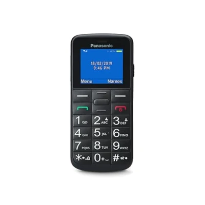 Abbildung von Panasonic KX TU110EXB, unlocked, Seniorenhandy (Dual SIM, Kamera, Taschenlampenfunktion, große Tasten, Hörgerätekompatibel, SOS Funktion), Schwarz