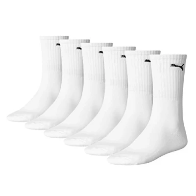 Abbildung von PUMA Unisex Sportsocken Cush Crew Sportsocke, Weiß, 43 46 EU , 6 Stück (1er Pack)