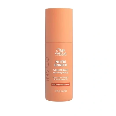 Abbildung von Wella Professionals Invigo Nutri Enrich Wonder Balm feuchtigkeitsspendendes Anti Frizz Balsam mit Vitamin E Leave in Conditioner für lebendige Locken 150 ml