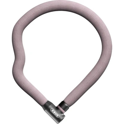 Abbildung von ABUS Kettenschloss Goose Lock 4204K biegsames, klapperfreies Fahrradschloss aus gehärtetem Stahl 4 mm starke Stahlkette, 28 Gesamtdurchmesser 110 cm lang mit Schlüssel Altrosa