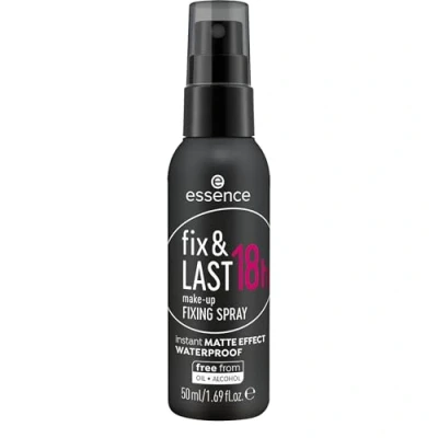 Abbildung von essence fix &amp; LAST 18h make up FIXING SPRAY, Transparent, feuchtigkeitsspendend, langanhaltend, matt, für sensible Haut, vegan, ölfrei, wasserfest, ohne Alkohol, 1er Pack (50ml)