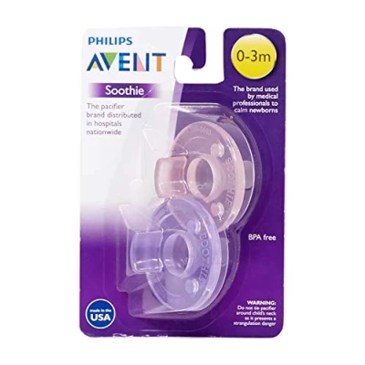 Abbildung von Avent 2x Soothie Baby Schnuller, 0 3 Monate, Rosa/Lila aus den USA