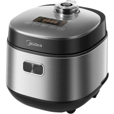 Abbildung von Midea Reiskocher mit 9 Funktionen, 2L, 4 Tassen, für 1 3 Personen, fortschrittliche Heiztechnologie, 30 Min Quick Rice, Antihaftbeschichtung, 24 Stunden Warmhalten und Timer, DAMPFGARER EINSATZ